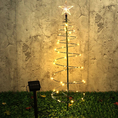 Ornement Solaire d'Arbre de Noël LED Étanche pour Jardin