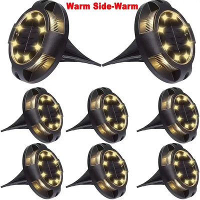 Spot Solaire Encastrable 12 LED Étanche IP65 Jardin Allée