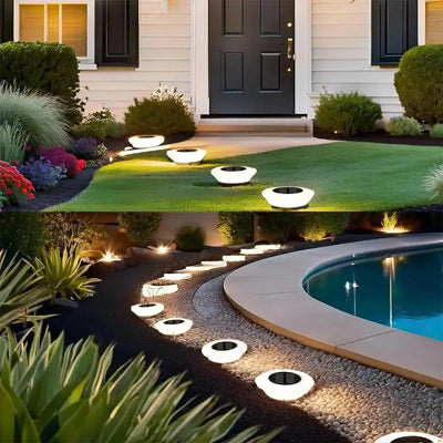 Lampe Solaire de Sol Extérieure LED Étanche Jardin Pelouse
