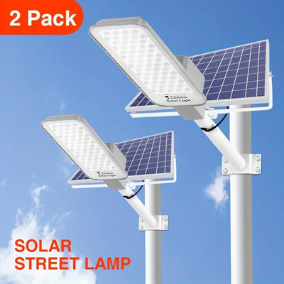 Lampadaire Solaire 128 LED Capteur Crépusculaire Jardin