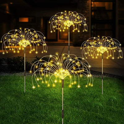 Lampe Solaire Décorative Jardin Effet Feu d'Artifice