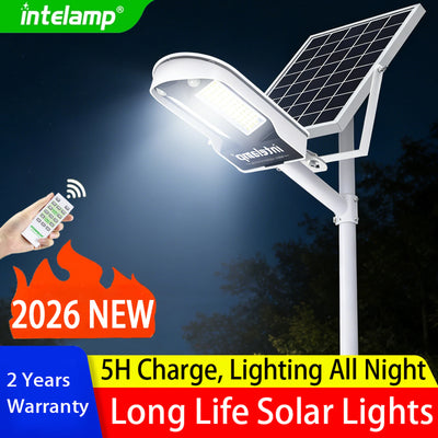 Lampe Solaire LED 3000lm Extérieure IP65 Détecteur Mouvement Projecteur Jardin