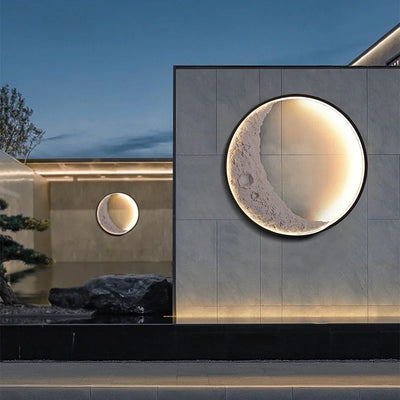 Applique Solaire Murale Lune d'Extérieur Décorative