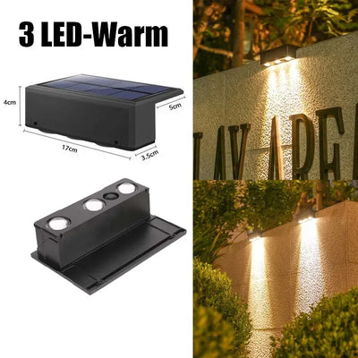 Effet lumineux de l'applique solaire murale de clôture