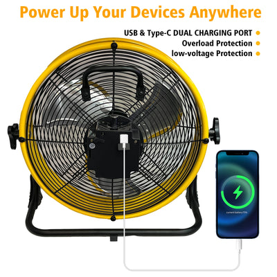 Ventilateur Solaire Portable Rechargeable 30 cm - vue 6