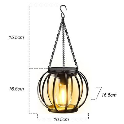 Lanterne Solaire Extérieure à Suspendre Métal LED 3000K
