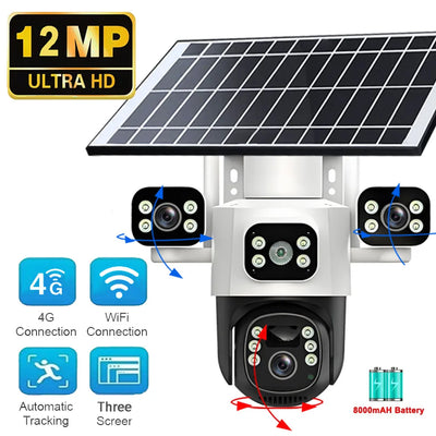 Caméra Solaire WiFi Extérieure Suivi Automatique PTZ
