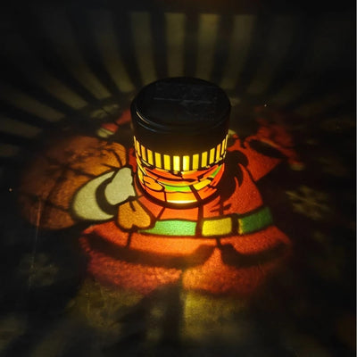 Applique Solaire Projecteur Père Noël en Fer Forgé