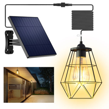 Lampe Solaire Suspendue LED Étanche IP65 Intérieur Extérieur