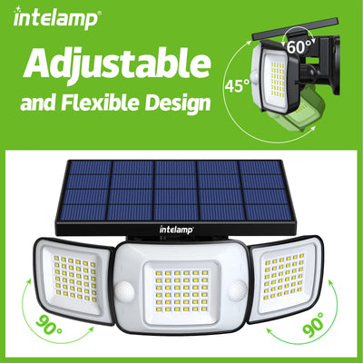 Lampe Solaire Murale 6000mAh Double Capteur Jardin