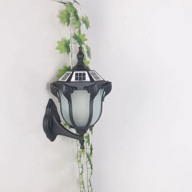 Applique Solaire Murale Extérieure Vintage Étanche – éclairage LED allumé de nuit