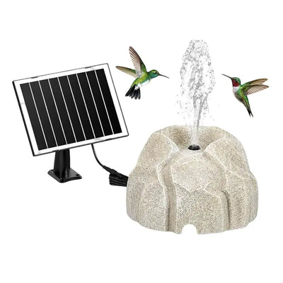 Fontaine Solaire Rocher 7 W Effet Pierre pour Jardin