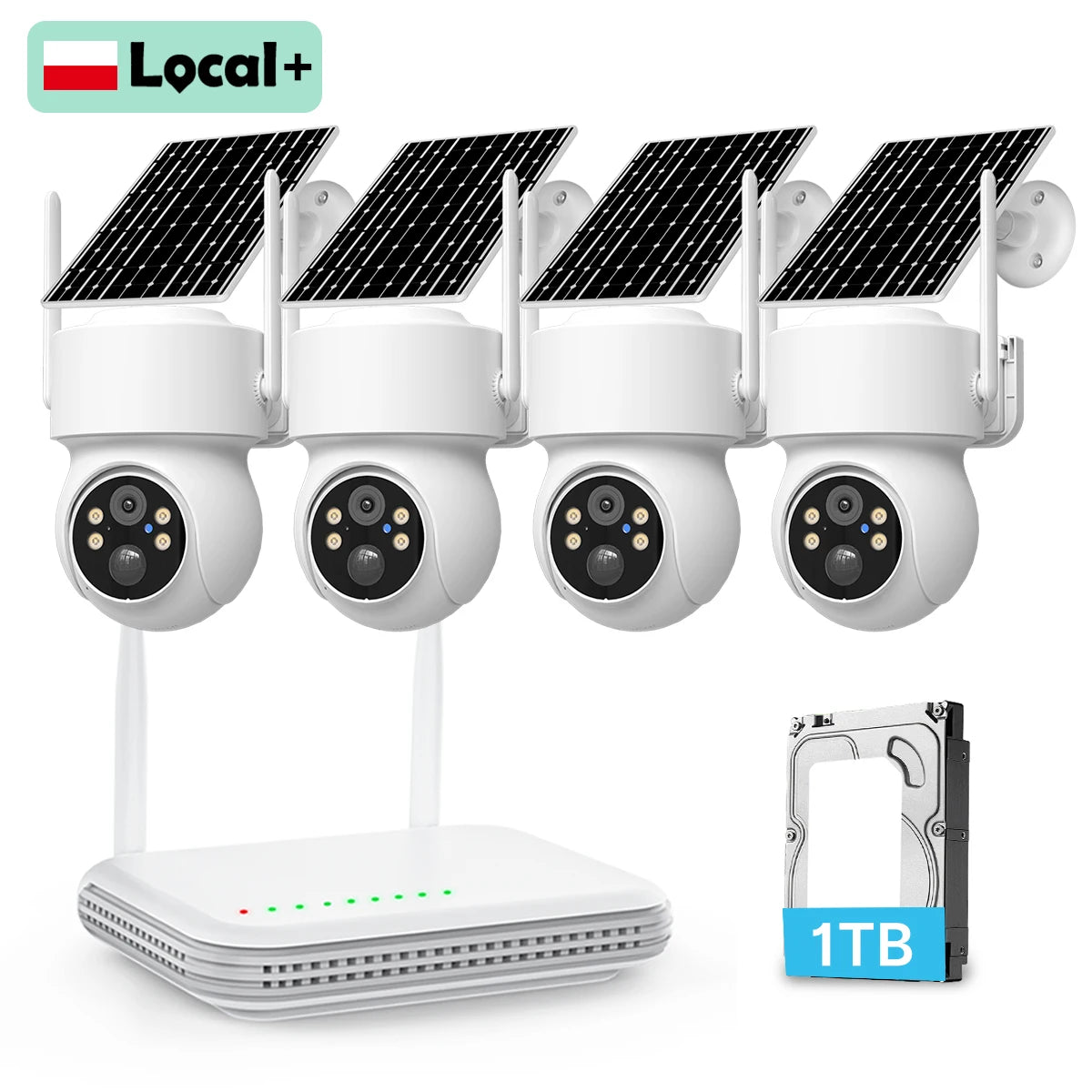Kit 4 Caméras Solaires PIR Surveillance