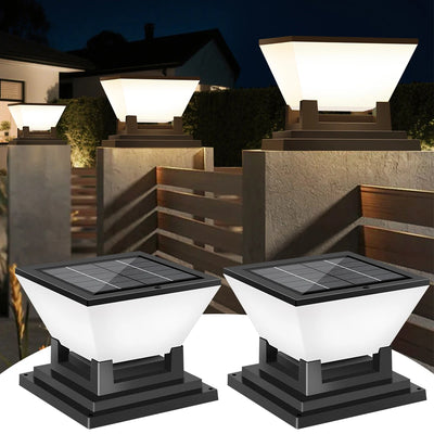 Lampe Solaire de Pilier 3 Couleurs Crépusculaire