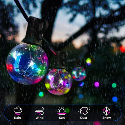 Guirlande Solaire Globe G40 LED 10M Télécommande IP44