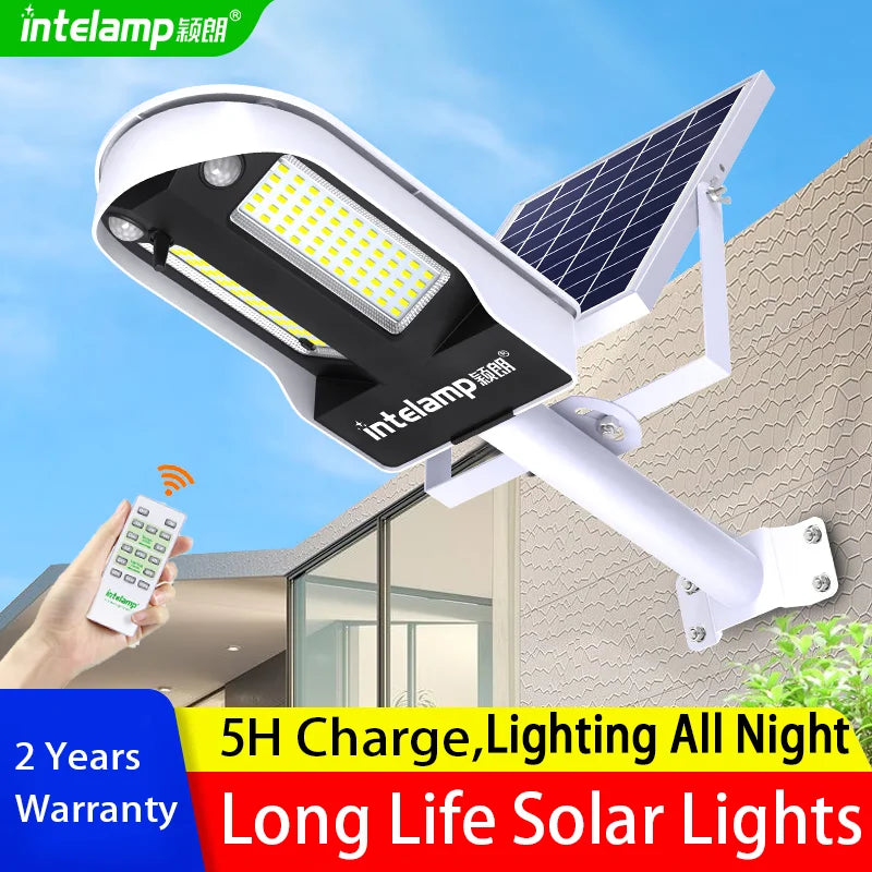 Lampe solaire LED extérieure 12500mAh 3000lm avec double capteur de mouvement