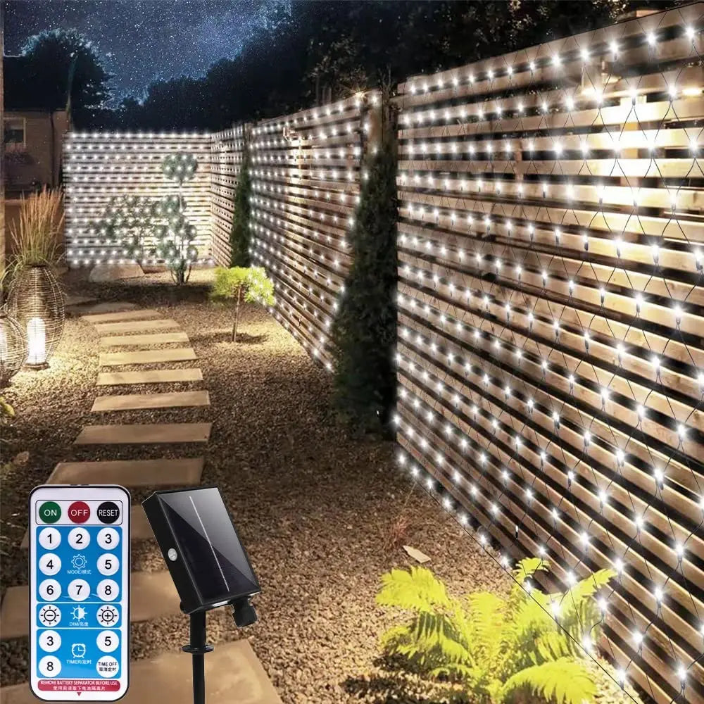 Guirlande Solaire Féerique Maille 3M x 2M 192 LED