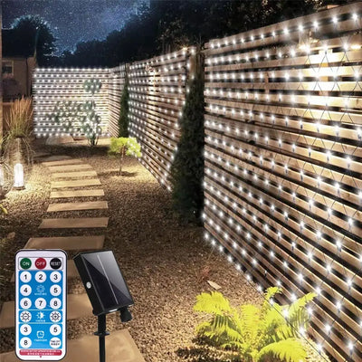 Guirlande solaire féerique en maille 192 LED