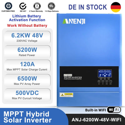 Onduleur Solaire Hybride 6,2 kW 48V MPPT