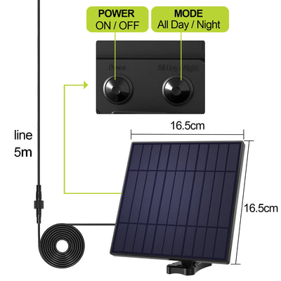 Lampe Solaire Suspendue 4000mAh Télécommande Jour Nuit