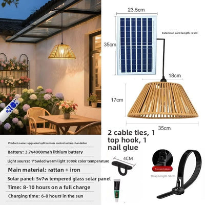 Lampe Solaire Suspendue Décorative pour Jardin