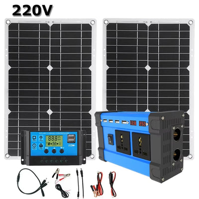 Kit Solaire Complet 6000W Panneaux 2x500W Onduleur