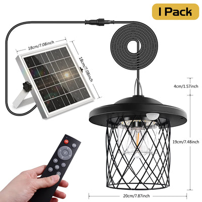 Lampe Solaire Suspendue 3 Couleurs Minuterie IP65 Gazebo