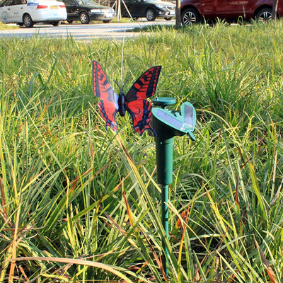 Décoration Solaire Papillon Volant Animé pour Jardin