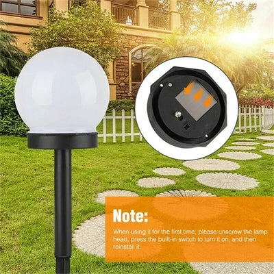 Ampoule Solaire LED Extérieure Étanche Lampe Boule Jardin Cour