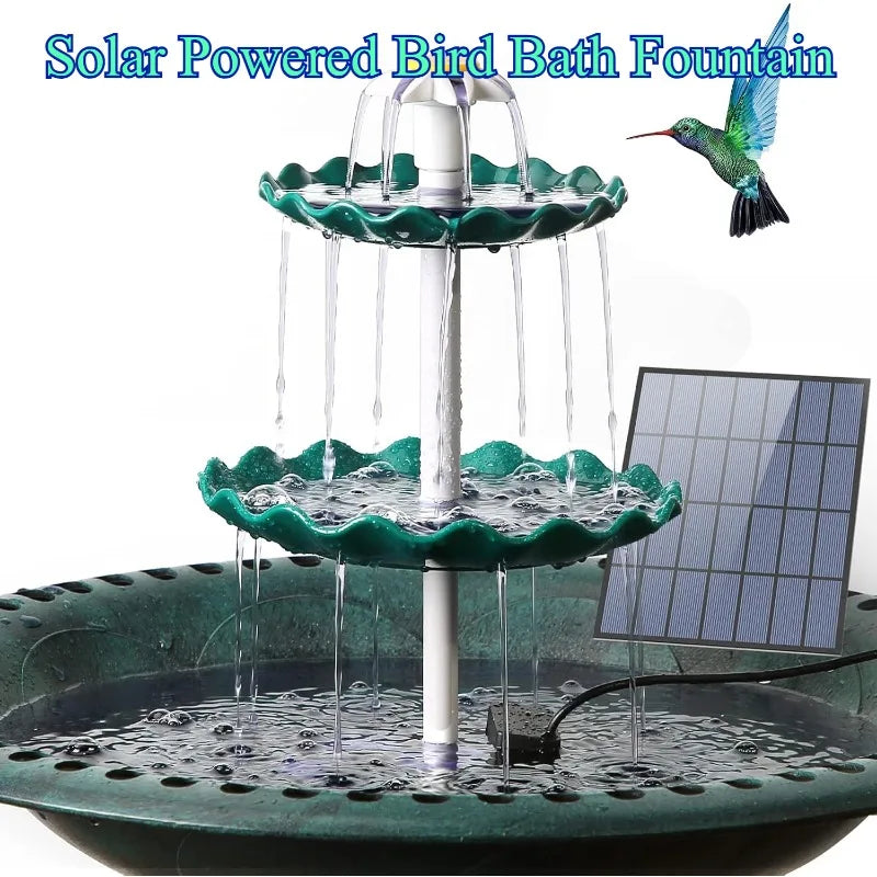 Fontaine Solaire à 3 Niveaux avec Pompe 3,5W