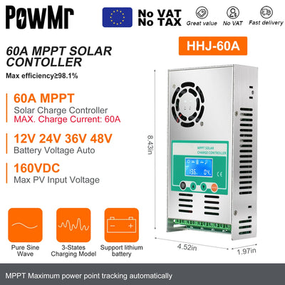 Régulateur de Charge Solaire MPPT PWM - vue 10