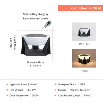 Lampe Solaire de Pilier de Colonne d'Extérieur