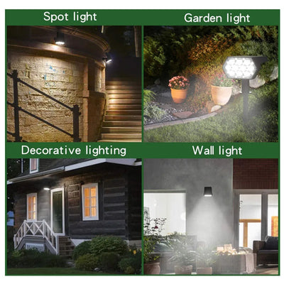 Spot Solaire Jardin 108 LED Projecteur Paysage Extérieur