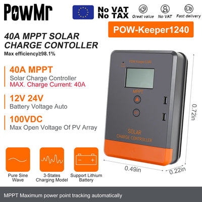 Régulateur de Charge Solaire MPPT PWM - vue 15