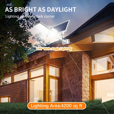 Lampadaire Solaire 6500K Crépuscule Aube Extérieur