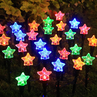 Guirlande Solaire LED Pelouse Jardin Étoile Boule Lune