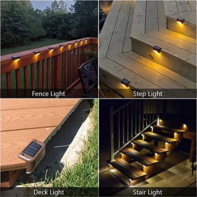 Lampe Solaire Escalier Extérieur LED Étanche pour Terrasse