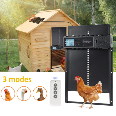 Porte Automatique de Poulailler Solaire Aluminium Trois Modes Étanche