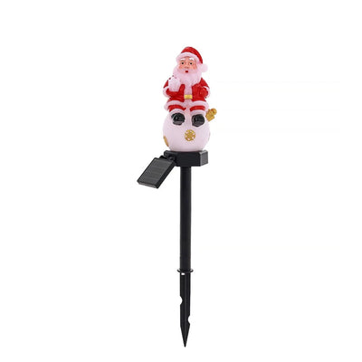 Lampe Solaire Noël Sapin Père Noël et Bonhomme Étanche