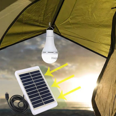 Ampoule Solaire LED avec Panneau Photovoltaïque Déporté et Télécommande 7W/9W