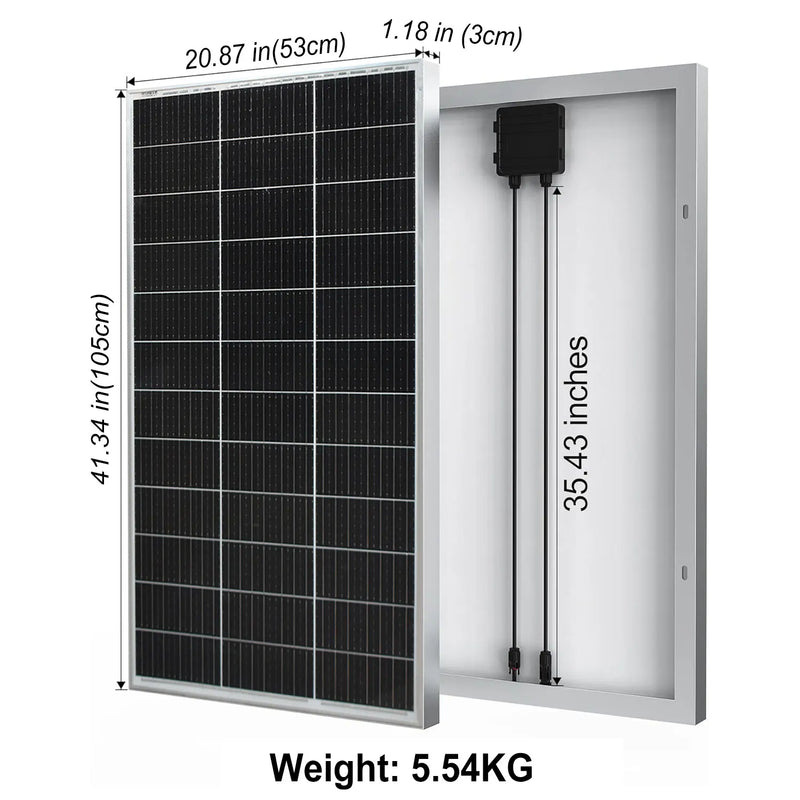 Panneau Solaire Rigide Verre Monocristallin 120W