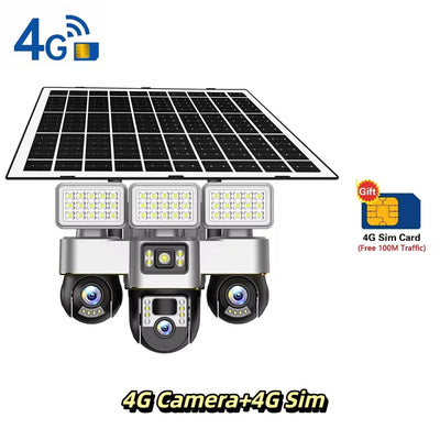 Caméra Solaire 4G PTZ Extérieure Zoom 10X