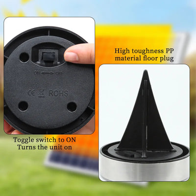 Spot Solaire Enterré LED Étanche Pelouse Jardin Allée