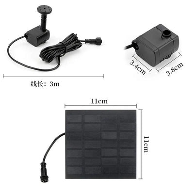 Mini Pompe Solaire de Fontaine 1,4W avec Panneau