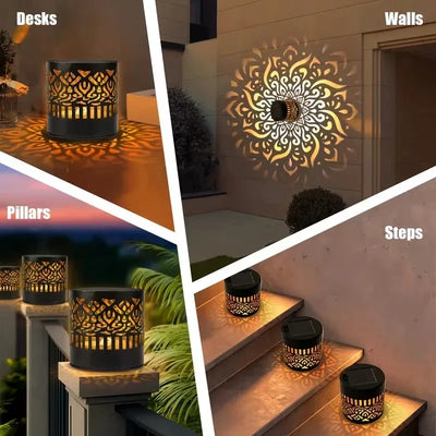 Applique Solaire Projecteur Mandala LED Étanche Jardin