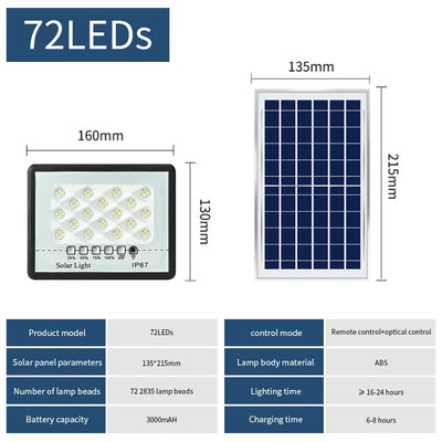 Projecteur Solaire Extérieur Puissant 200 LED