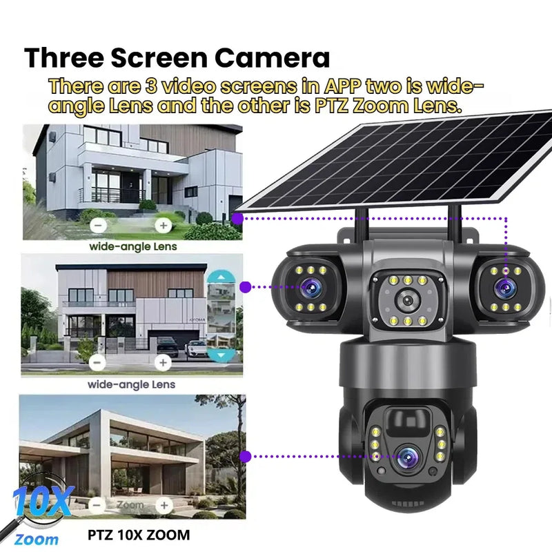 Caméra Solaire Surveillance Extérieure 4G Wifi