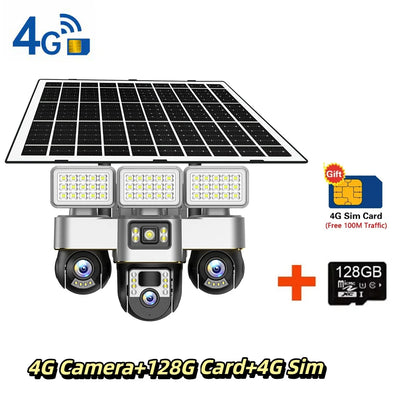 Caméra Solaire 4G PTZ Extérieure Zoom 10X