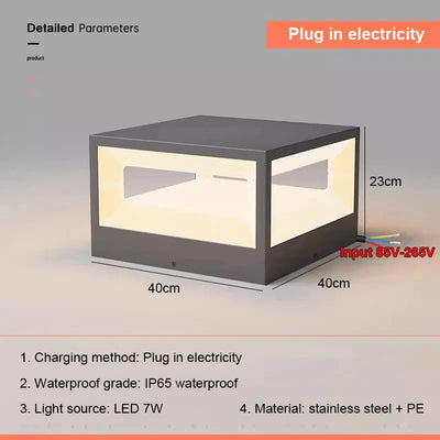 Lampe Solaire de Pilier de Portail Étanche Jardin - vue 8