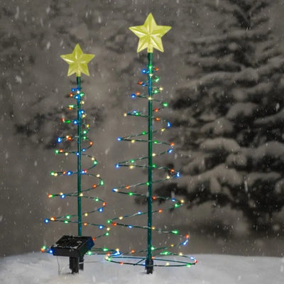 Guirlande Solaire Sapin de Noël LED RVB IP65 Étoile